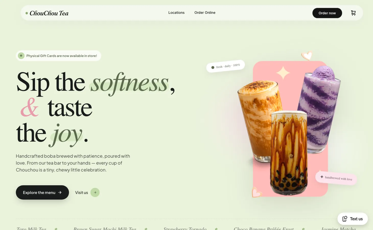 Chouchoutea website