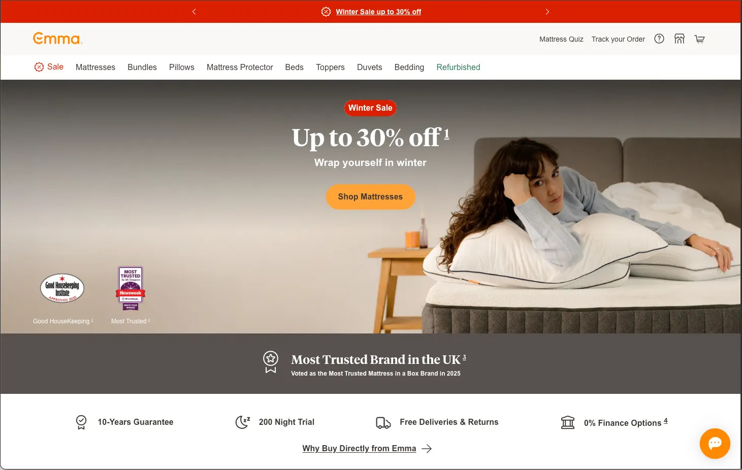 Emma Sleep website