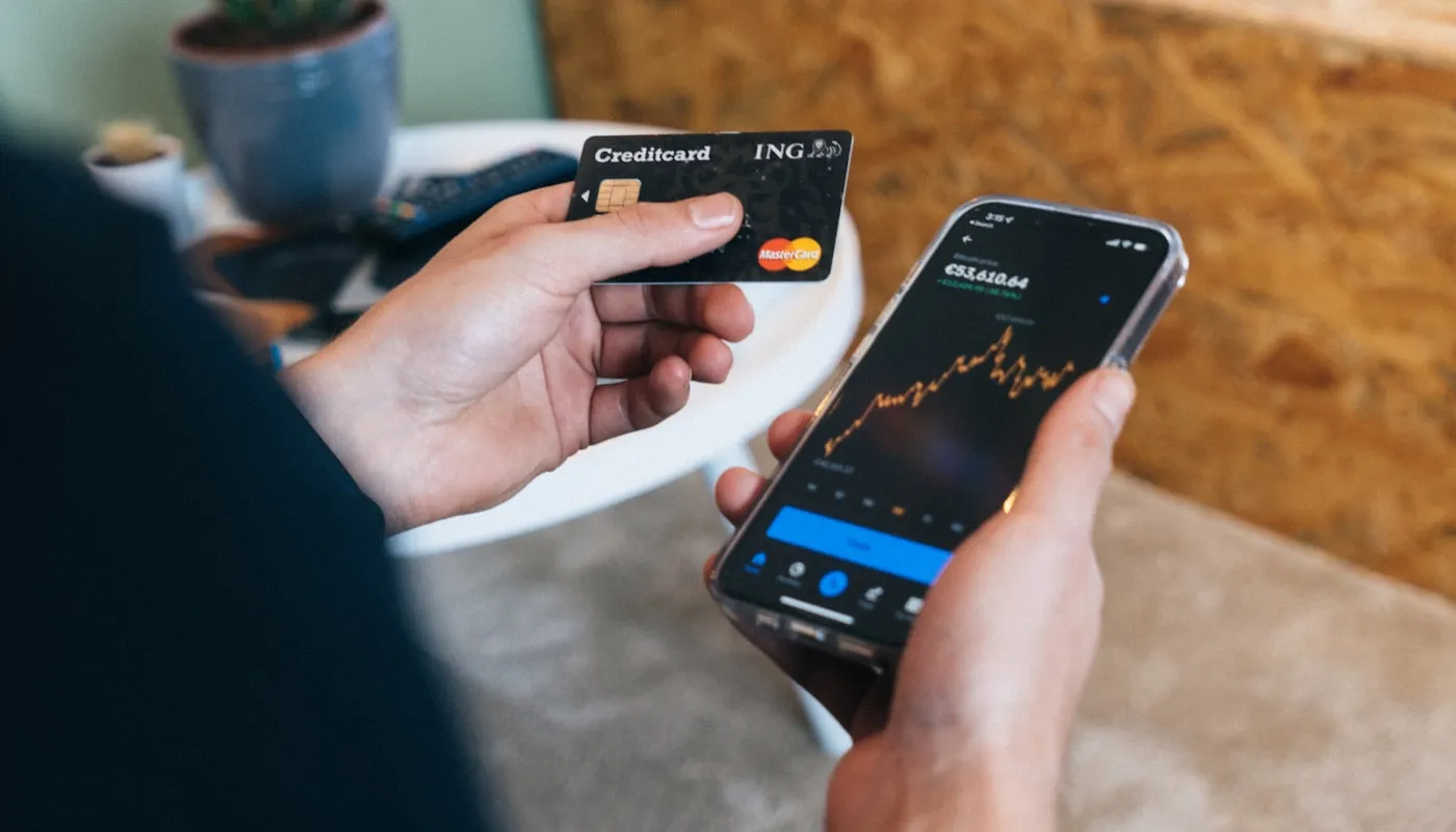 Paying with a phone and a card